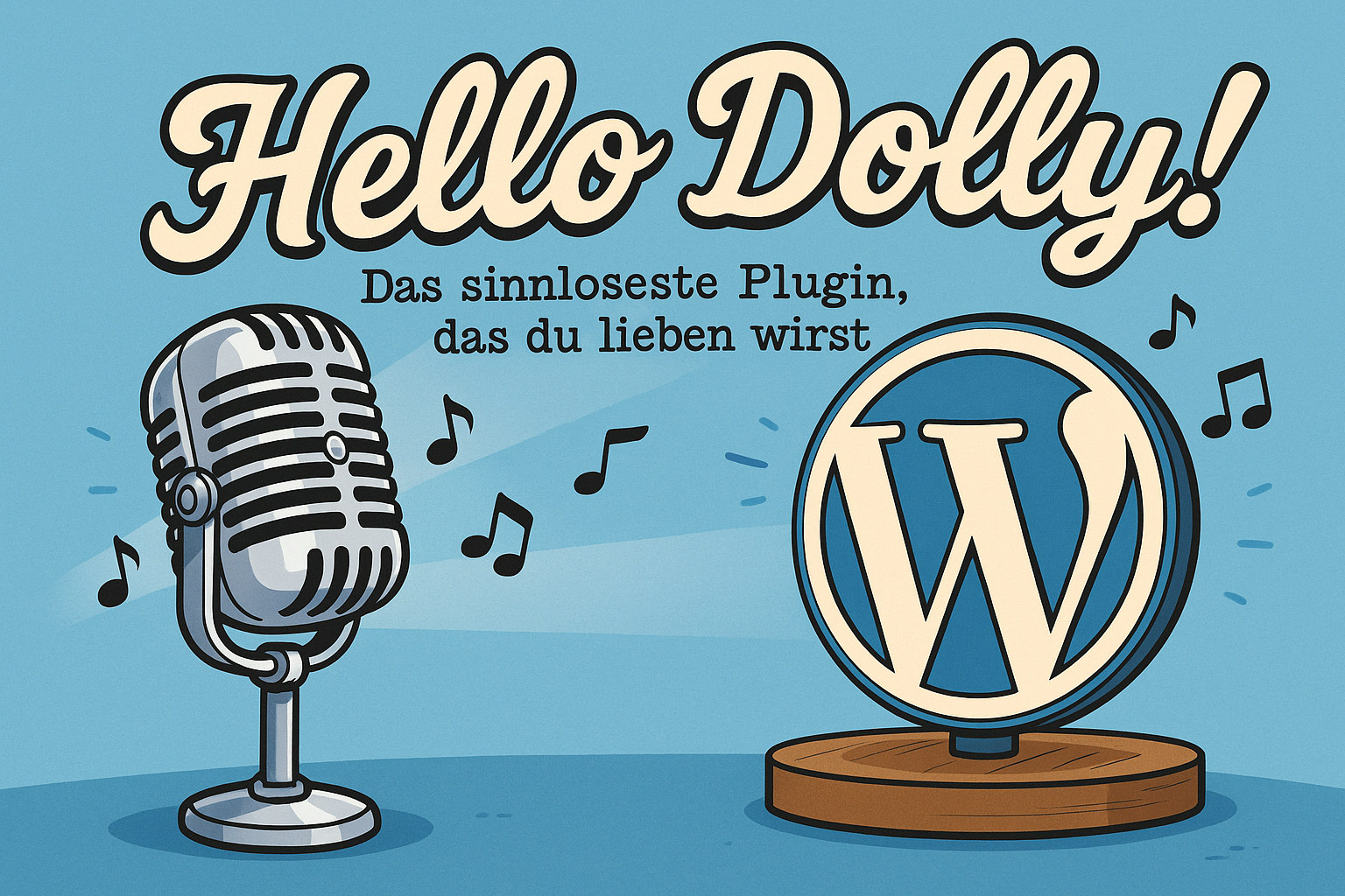 Hello Dolly – das wohl sinnloseste Plugin in WordPress. Warum es trotzdem seit Jahren dabei ist und was passiert, wenn du es aktivierst (oder löscht)